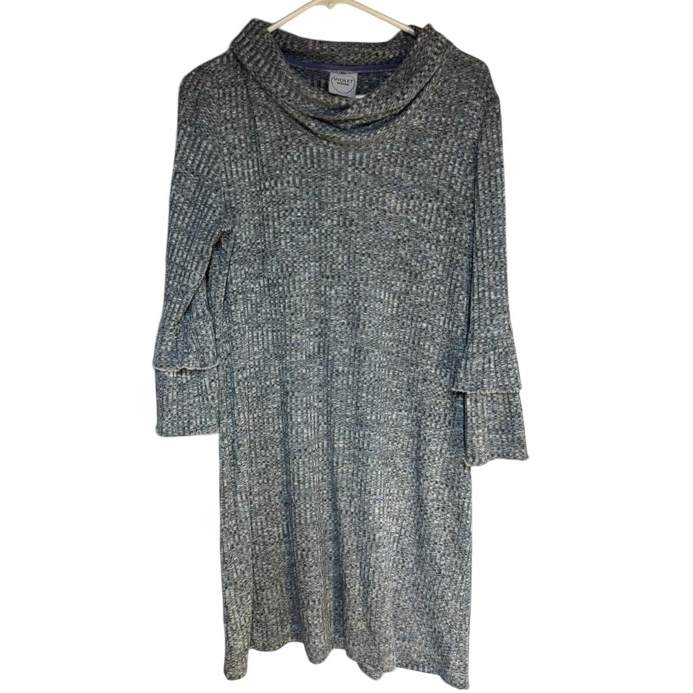 Elegant Long Sleeve Gray Dress‎